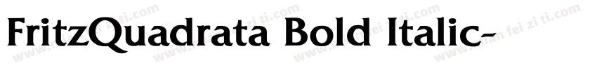 FritzQuadrata Bold Italic字体转换
